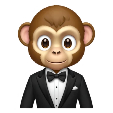 Monkey in tuxedo sticker