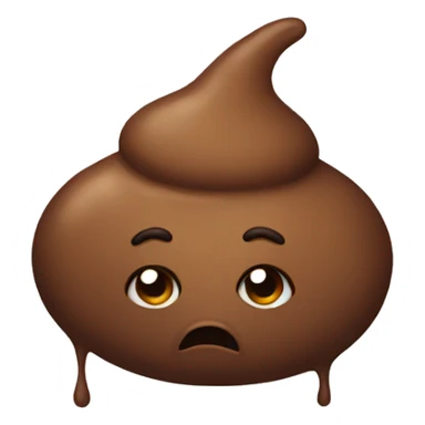 sad poop sticker