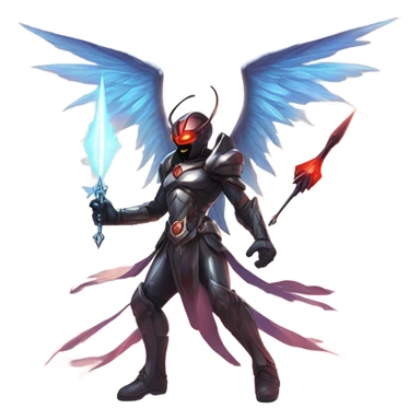 gemini angel vs demon epic battle sticker