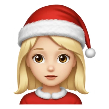 Blondie girl santa clauss sticker