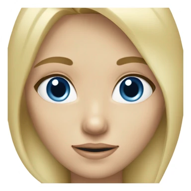 Caucasian skinny blonde girl with blue eyes  sticker