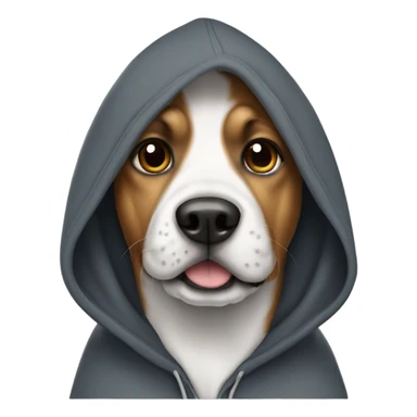 Dog with a hoodie  sticker