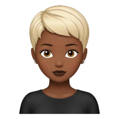 white girl pixie cut black  sticker