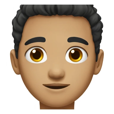 Boy with black hair and brown eyes sticker