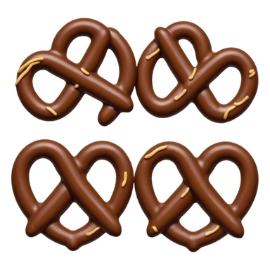  chocolate dipped pretzels with dark chocolate drizzle  sticker