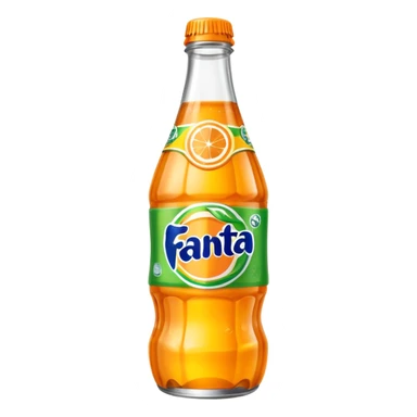 Una botella de cristal con el logo de Fanta con Fanta de limón dentro de color amarillo AMARILLA eres tonto sticker