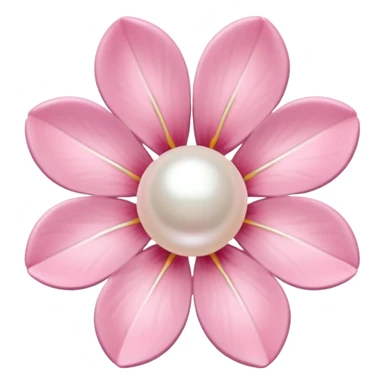 pastel sakura flower with a pearl border sticker