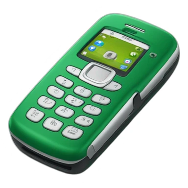 Green Nokia clamshell flip-phone sticker