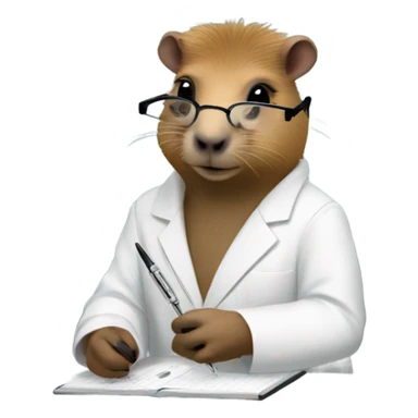 Capybara researcher 3.4 turn sticker