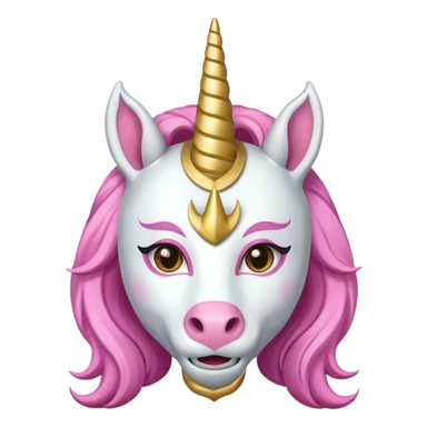 unicorn face scout girl sticker