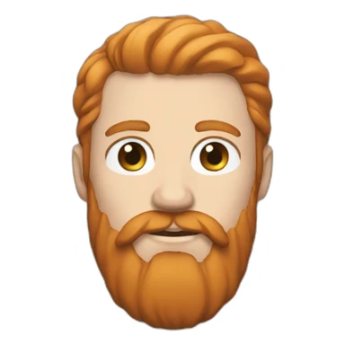 bold-man, white-skin, ginger long beard sticker