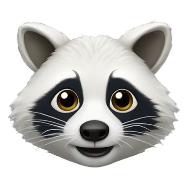 a white raccoon sticker