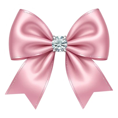 light pink bow with diamonds sticker