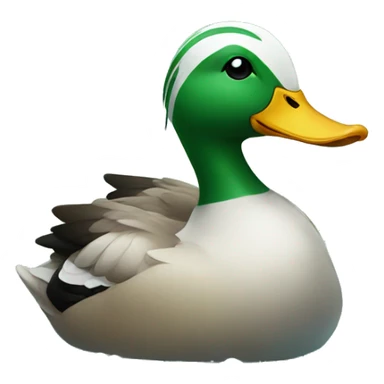 Duck sitting in water sticker