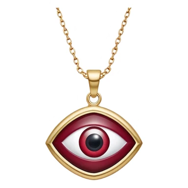 Evil-eye necklace Burgundy sticker