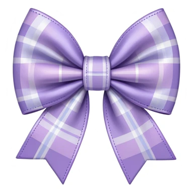 pastel purple plaid bow sticker