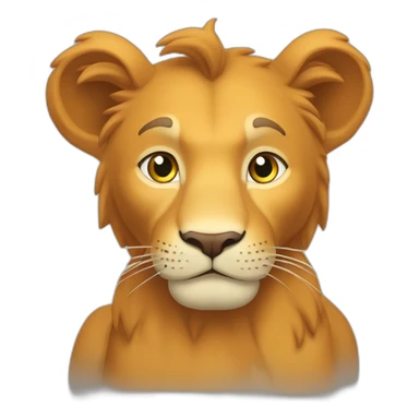 Un lion roux sur un caillou mais non c'est parce qu'en fait tu as raccroché sticker