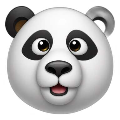 panda with monocle sticker