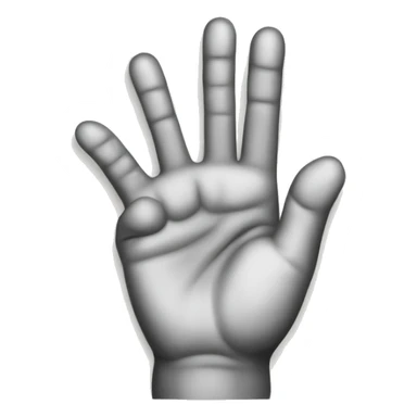 Hand with middle, pointer, and thumb sticking up sticker