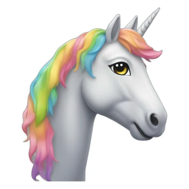 Licorne sur un arc en ciel sticker
