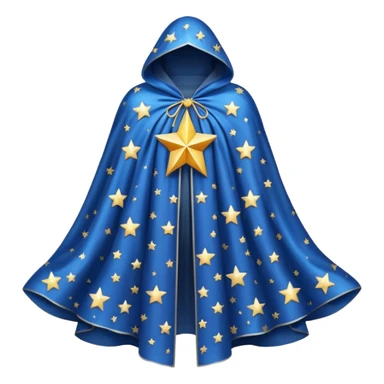 a fantasy  magic, white color with star pattern cloak sticker