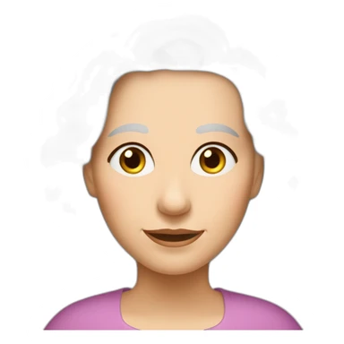 Abuela , rubia , ojos azules nariz normal , cabello medio , hermosa sticker