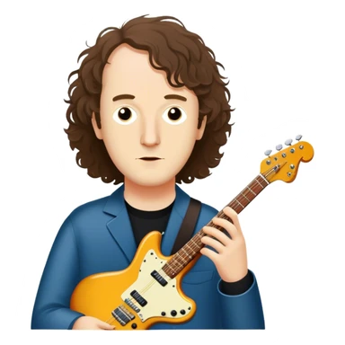 kevin shields with jazzmaster sticker