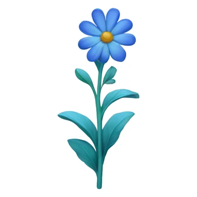 Bleu flower  sticker