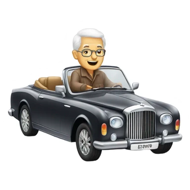 Old man convertible Bentley sticker