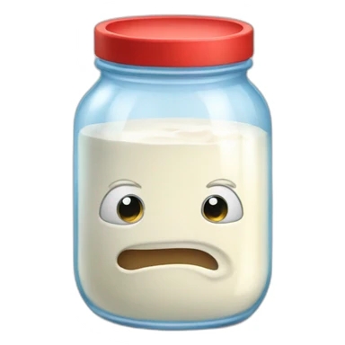 Lightning McQueen in jar with milk sticker