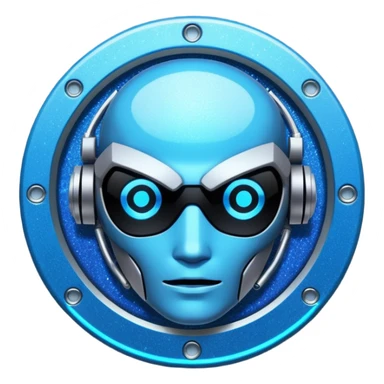 glitter past folder blue cyberpunk sticker