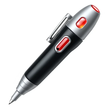 the neuralyzer from Men in Black movies; an expandable silver probe with a pocket clip like a pen with a red light at the tip sticker