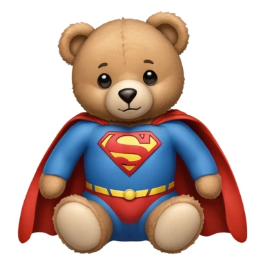 Teddy bear superman sticker