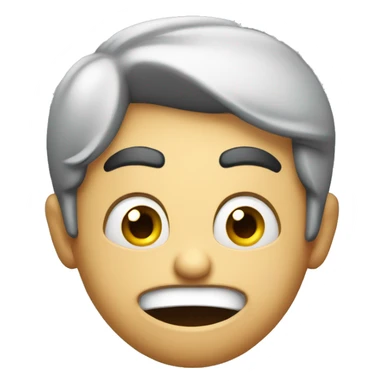 One eybrow rised with a scared open mouth overall concerned exression sticker