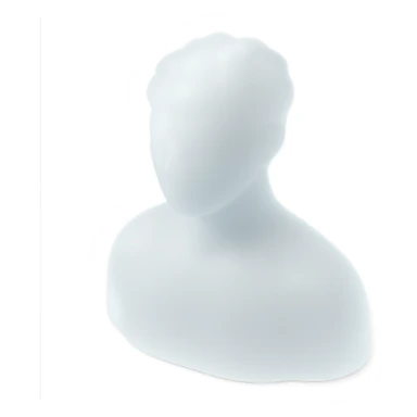 Remove all shadows and make the white color perfectly even and uniform, maintaining the matte glass style with no background. sticker