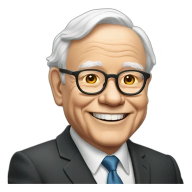 warren buffet smiling sticker