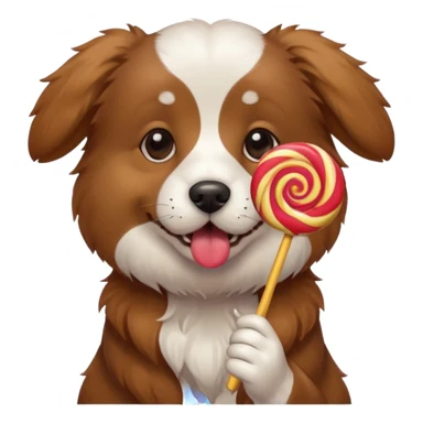 Cute dog with lollipop  sticker