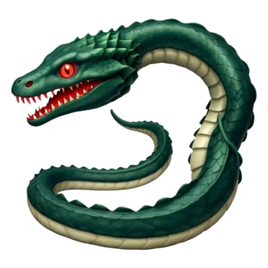 Leviathan – Massive scaled beast with glowing eyes. sticker
