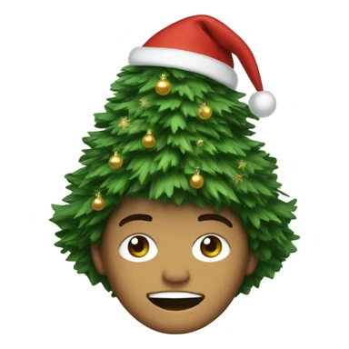 Christmas tree of bruno mars face sticker