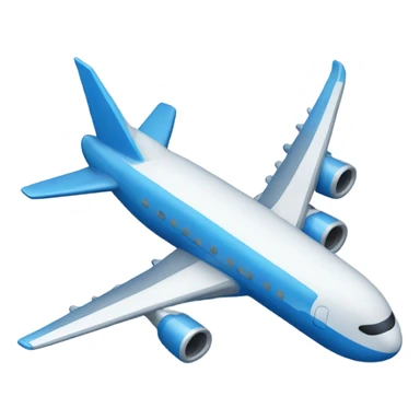 Blue airplane sticker