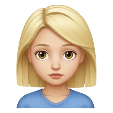 Girl crooked eye blond  sticker