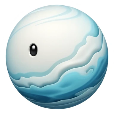 sphere globe planet, surface covered with white gas sticker