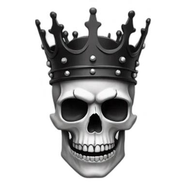Skull king crown black sticker