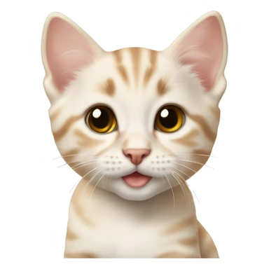 6 week old cream tabby  kitten sticker