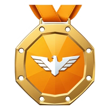 Can you please create a medal like this " 🥇 " that won't have the tape, and that will be octagon shaped. And inside it, instead of having the number " 1 " please change it with Mclaren logo. sticker