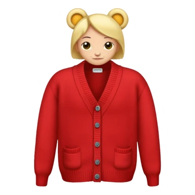 simple red cardigan sticker