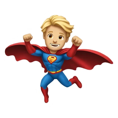 flying superhero sticker