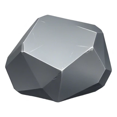 Cinematic Realistic Lead Ore, Heavy and dense, with a matte gray surface and subtle metallic glimmer. The metal's weight and durability are evident, with soft, sharp edges and a slight texture that enhances its solid presence. Soft glowing outline, capturing the essence of raw strength and industrial power in lead ore. sticker