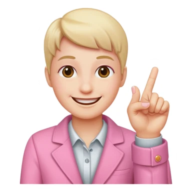 Pinky finer sticking up  sticker