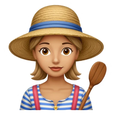 venice gondolier woman sticker